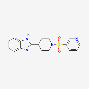 molecular formula C17H18N4O2S B2675059 2-(1-(pyridin-3-ylsulfonyl)piperidin-4-yl)-1H-benzo[d]imidazole CAS No. 898406-11-6