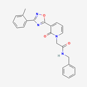 molecular formula C23H20N4O3 B2675062 N-benzyl-2-[3-[3-(2-methylphenyl)-1,2,4-oxadiazol-5-yl]-2-oxopyridin-1(2H)-yl]acetamide CAS No. 1251564-97-2