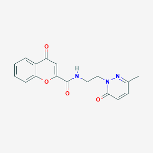 molecular formula C17H15N3O4 B2675067 N-(2-(3-methyl-6-oxopyridazin-1(6H)-yl)ethyl)-4-oxo-4H-chromene-2-carboxamide CAS No. 1251557-00-2