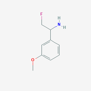 molecular formula C9H12FNO B2675069 2-Fluoro-1-(3-methoxyphenyl)ethan-1-amine CAS No. 1556965-46-8