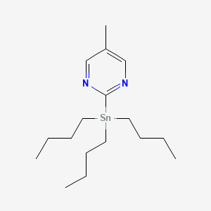 molecular formula C17H32N2Sn B2675070 Tributyl-(5-methylpyrimidin-2-yl)stannane CAS No. 1447763-75-8