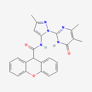 N-(1-(4,5-dimethyl-6-oxo-1,6-dihydropyrimidin-2-yl)-3-methyl-1H-pyrazol-5-yl)-9H-xanthene-9-carboxamide