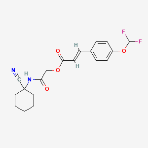 [2-[(1-cyanocyclohexyl)amino]-2-oxoethyl] (E)-3-[4-(difluoromethoxy)phenyl]prop-2-enoate