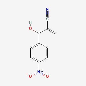 molecular formula C10H8N2O3 B2675075 2-[Hydroxy(4-nitrophenyl)methyl]prop-2-enenitrile CAS No. 127489-24-1