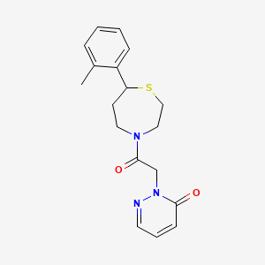 2-(2-oxo-2-(7-(o-tolyl)-1,4-thiazepan-4-yl)ethyl)pyridazin-3(2H)-one