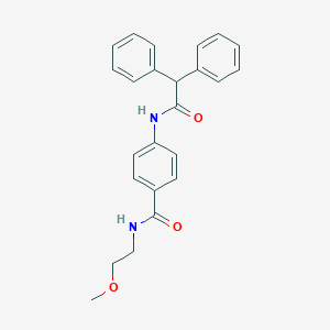 molecular formula C24H24N2O3 B267508 4-[(diphenylacetyl)amino]-N-(2-methoxyethyl)benzamide 