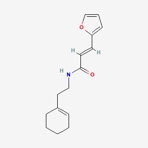 molecular formula C15H19NO2 B2675082 (E)-N-(2-(环己-1-烯-1-基)乙基)-3-(呋喃-2-基)丙烯酰胺 CAS No. 468758-93-2