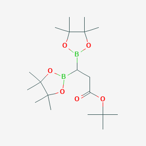 Tert-butyl 3,3-bis(4,4,5,5-tetramethyl-1,3,2-dioxaborolan-2-yl)propanoate