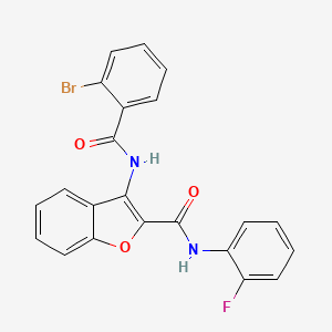3-(2-bromobenzamido)-N-(2-fluorophenyl)benzofuran-2-carboxamide