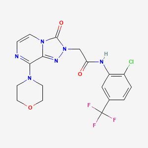 B2675103 N-(2-chloro-5-(trifluoromethyl)phenyl)-2-(8-morpholino-3-oxo-[1,2,4]triazolo[4,3-a]pyrazin-2(3H)-yl)acetamide CAS No. 1251678-45-1