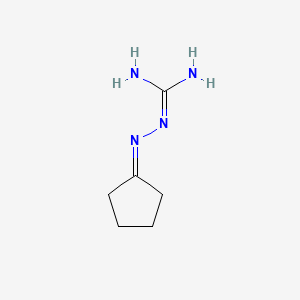 molecular formula C6H12N4 B2675104 2-(环戊烯甲亚胺)胍 CAS No. 4364-76-5