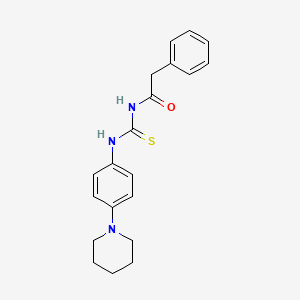 molecular formula C20H23N3OS B2675111 2-phenyl-N-((4-(piperidin-1-yl)phenyl)carbamothioyl)acetamide CAS No. 355431-03-7