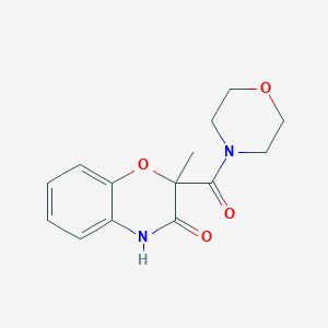 molecular formula C14H16N2O4 B2675117 2-甲基-2-(吗啉甲酰基)-2H-1,4-苯并噁嗪-3(4H)-酮 CAS No. 860649-33-8