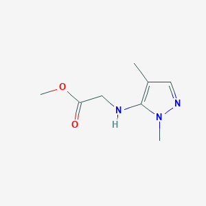 molecular formula C8H13N3O2 B2675118 Methyl 2-[(2,4-dimethylpyrazol-3-yl)amino]acetate CAS No. 2247207-07-2