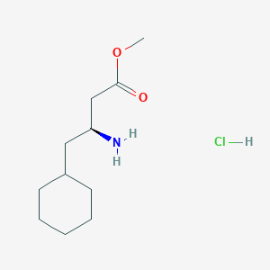 molecular formula C11H22ClNO2 B2675125 methyl (3S)-3-amino-4-cyclohexylbutanoate hydrochloride CAS No. 2173637-95-9