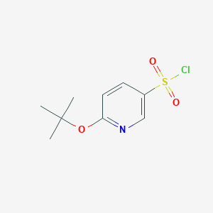 molecular formula C9H12ClNO3S B2675126 6-(Tert-butoxy)pyridine-3-sulfonyl chloride CAS No. 1566806-96-9