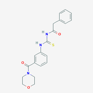 molecular formula C20H21N3O3S B267513 N-[3-(4-morpholinylcarbonyl)phenyl]-N'-(phenylacetyl)thiourea 
