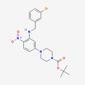t-Butyl 4-(3-(3-bromobenzylamino)-4-nitrophenyl)piperazine-1-carboxylate