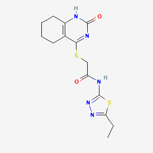 N-(5-ethyl-1,3,4-thiadiazol-2-yl)-2-[(2-oxo-5,6,7,8-tetrahydro-1H-quinazolin-4-yl)sulfanyl]acetamide