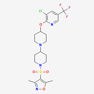 4-{[3-Chloro-5-(trifluoromethyl)pyridin-2-yl]oxy}-1'-[(3,5-dimethyl-1,2-oxazol-4-yl)sulfonyl]-1,4'-bipiperidine