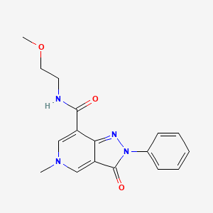 N-(2-methoxyethyl)-5-methyl-3-oxo-2-phenyl-3,5-dihydro-2H-pyrazolo[4,3-c]pyridine-7-carboxamide