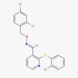 2-((2-Chlorophenyl)sulfanyl)nicotinaldehyde O-(2,4-dichlorobenzyl)oxime