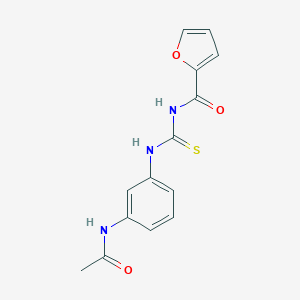 molecular formula C14H13N3O3S B267516 N-(3-{[(2-furoylamino)carbothioyl]amino}phenyl)acetamide 