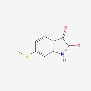 molecular formula C9H7NO2S B2675161 6-(甲硫基)-2,3-二氢-1H-吲哚-2,3-二酮 CAS No. 59868-43-8