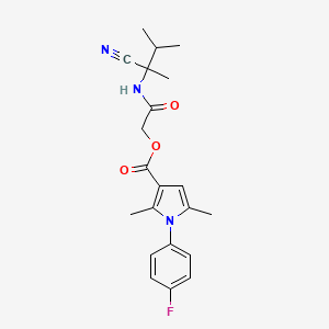 molecular formula C21H24FN3O3 B2675162 [(1-cyano-1,2-dimethylpropyl)carbamoyl]methyl 1-(4-fluorophenyl)-2,5-dimethyl-1H-pyrrole-3-carboxylate CAS No. 924066-85-3