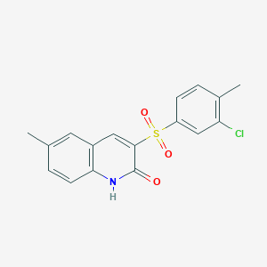 molecular formula C17H14ClNO3S B2675165 3-[(3-chloro-4-methylphenyl)sulfonyl]-6-methylquinolin-2(1H)-one CAS No. 1232780-07-2