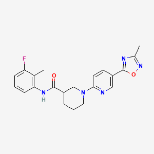 N-(3-fluoro-2-methylphenyl)-1-[5-(3-methyl-1,2,4-oxadiazol-5-yl)pyridin-2-yl]piperidine-3-carboxamide