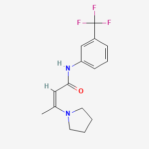 3-(1-pyrrolidinyl)-N-[3-(trifluoromethyl)phenyl]-2-butenamide