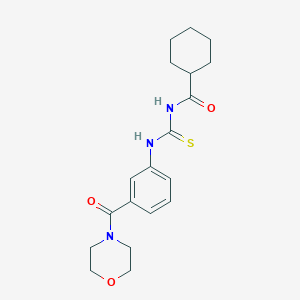 molecular formula C19H25N3O3S B267518 N-(cyclohexylcarbonyl)-N'-[3-(4-morpholinylcarbonyl)phenyl]thiourea 