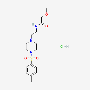 2-methoxy-N-(2-(4-tosylpiperazin-1-yl)ethyl)acetamide hydrochloride