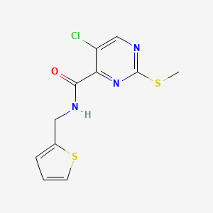 5-chloro-2-(methylsulfanyl)-N-[(thiophen-2-yl)methyl]pyrimidine-4-carboxamide