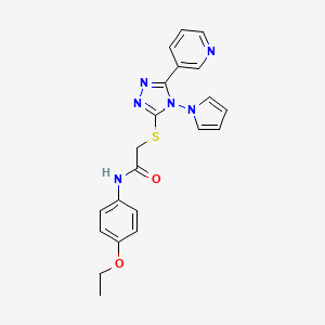 N-(4-ethoxyphenyl)-2-{[5-(pyridin-3-yl)-4-(1H-pyrrol-1-yl)-4H-1,2,4-triazol-3-yl]sulfanyl}acetamide