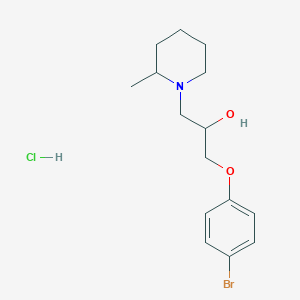 molecular formula C15H23BrClNO2 B2675194 1-(4-溴苯氧基)-3-(2-甲基哌啶-1-基)丙醇 盐酸盐 CAS No. 1052405-21-6