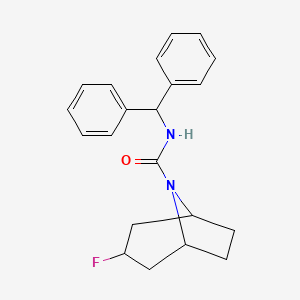 molecular formula C21H23FN2O B2675195 N-Benzhydryl-3-fluoro-8-azabicyclo[3.2.1]octane-8-carboxamide CAS No. 2309343-28-8