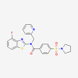 N-(4-fluorobenzo[d]thiazol-2-yl)-N-(pyridin-2-ylmethyl)-4-(pyrrolidin-1-ylsulfonyl)benzamide