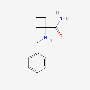molecular formula C12H16N2O B2675199 1-(苄基氨基)环丁烷-1-甲酰胺 CAS No. 1182423-16-0