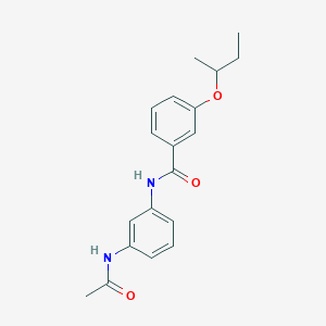 molecular formula C19H22N2O3 B267520 N-[3-(acetylamino)phenyl]-3-sec-butoxybenzamide 