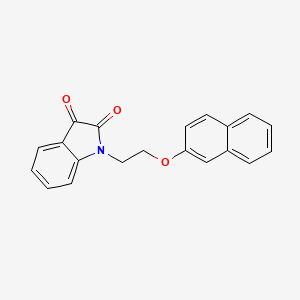molecular formula C20H15NO3 B2675202 1-(2-(Naphthalen-2-yloxy)ethyl)indoline-2,3-dione CAS No. 708993-51-5