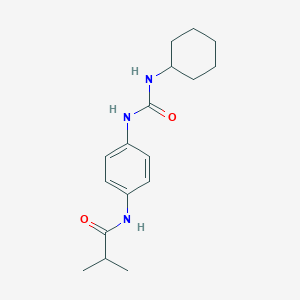 molecular formula C17H25N3O2 B267521 N-(4-{[(cyclohexylamino)carbonyl]amino}phenyl)-2-methylpropanamide 