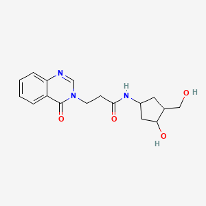 molecular formula C17H21N3O4 B2675210 N-(3-hydroxy-4-(hydroxymethyl)cyclopentyl)-3-(4-oxoquinazolin-3(4H)-yl)propanamide CAS No. 1421516-35-9