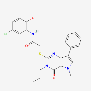 N-(5-chloro-2-methoxyphenyl)-2-((5-methyl-4-oxo-7-phenyl-3-propyl-4,5-dihydro-3H-pyrrolo[3,2-d]pyrimidin-2-yl)thio)acetamide