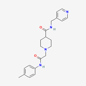 molecular formula C21H26N4O2 B2675216 1-(2-氧代-2-(对甲苯基氨基)乙基)-N-(吡啶-4-基甲基)哌啶-4-甲酰胺 CAS No. 941881-65-8