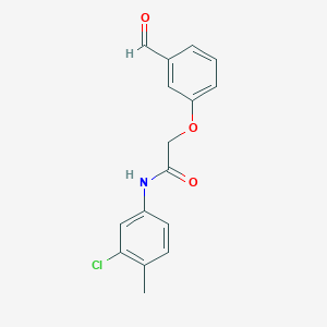 molecular formula C16H14ClNO3 B2675219 N-(3-氯-4-甲基苯基)-2-(3-甲酰苯氧基)乙酰胺 CAS No. 579518-58-4