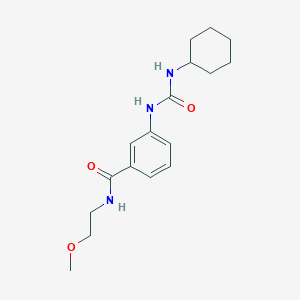 molecular formula C17H25N3O3 B267522 3-{[(cyclohexylamino)carbonyl]amino}-N-(2-methoxyethyl)benzamide 
