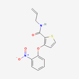 molecular formula C14H12N2O4S B2675222 N-allyl-3-(2-nitrophenoxy)-2-thiophenecarboxamide CAS No. 337919-95-6