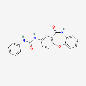 molecular formula C20H15N3O3 B2675225 1-(11-Oxo-10,11-dihydrodibenzo[b,f][1,4]oxazepin-2-yl)-3-phenylurea CAS No. 1203386-49-5